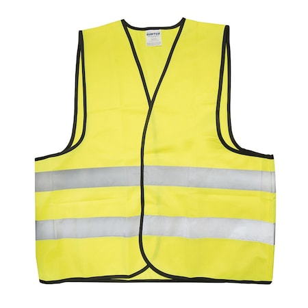 Yellow Safety Vest With Reflective Bands